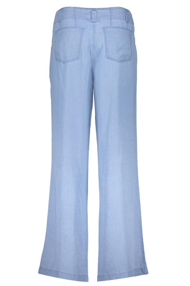 LUCHTIGE FLOWY WIDE LEG BROEK 51302 10 000809 LIGHT BLUE DENIM